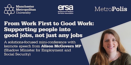 From Work First to Good Work: Supporting people into good jobs  primärbild
