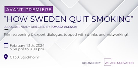 Imagen principal de Avant-première “How Sweden Quit Smoking”