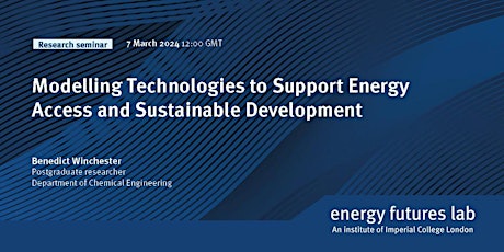 Imagen principal de Modelling Technologies to Support Energy Access and Sustainable Development