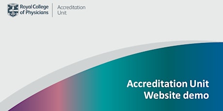 Accreditation Unit - website demonstration