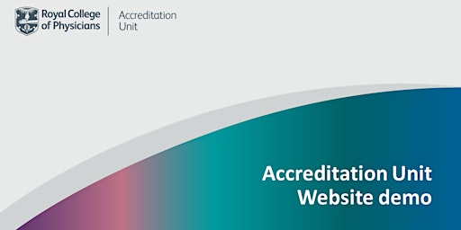 Accreditation Unit - website demonstration primary image