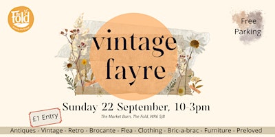 Vintage Fayre at The Fold 22 September primary image