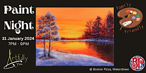 Imagem principal do evento 31 January 2024 Paint Night -Boston Pizza, Waterdown