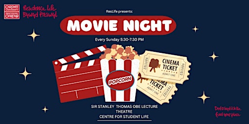 Res Life Movie Night | Noson Ffilm Bywyd Preswyl primary image