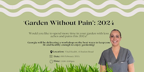 Imagen principal de Garden Without Pain 2024 - Workshop