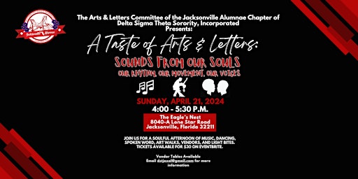 Hauptbild für A Taste of Arts & Letters:  Sounds From Our Souls