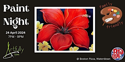 Image principale de 24 April 2024 Paint Night -Boston Pizza, Waterdown
