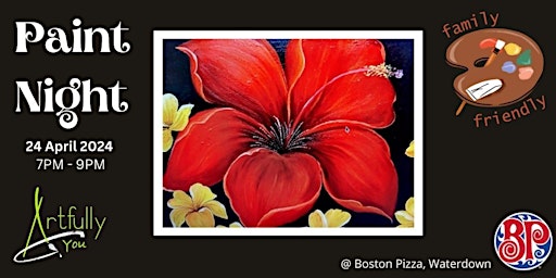 Imagem principal do evento 24 April 2024 Paint Night -Boston Pizza, Waterdown