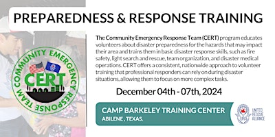 Imagem principal do evento Community Preparedness Training- BASIC CERT