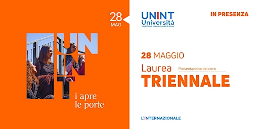 Primaire afbeelding van Presentazione  in presenza - corsi di laurea triennale