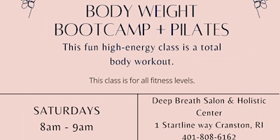 Imagem principal do evento Body Weight Bootcamp + Pilates