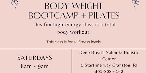 Image principale de Body Weight Bootcamp + Pilates