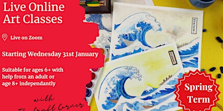 Weekly Online Art Classes for Children - Spring term with The Craft Corner primary image