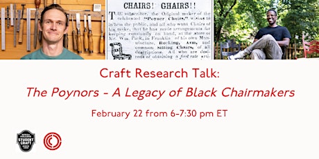 Hauptbild für Craft Research Talk: The Poynors - A Legacy of Black Chairmakers