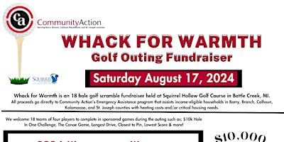 Imagem principal de 2024 Whack for Warmth 4-Player Golf Scramble Fundraiser