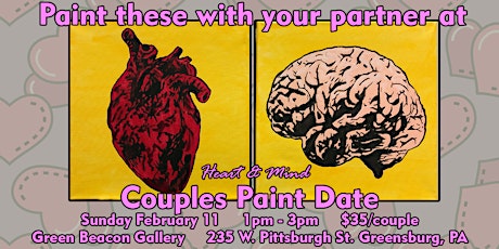 Couples Paint n' Sip Date: Heart & Mind @ Green Beacon Gallery primary image