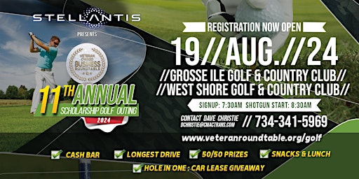 11th Annual Veteran Owned Business Roundtable Scholarship Golf Outing primary image