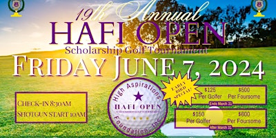 Primaire afbeelding van 19th Annual TAU OPEN Golf Tournament