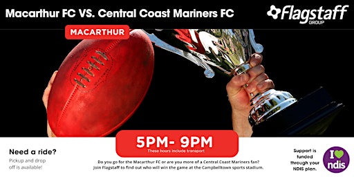 Macarthur FC VS. CC Mariners FC - Programs for People with Disabilities primary image