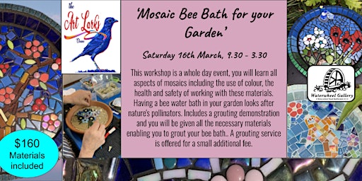 Mosaic Bee Bath for your Garden primary image