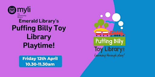 Imagem principal do evento Emerald Library - Puffing Billy Toy Library Playtime!