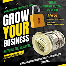 Imagen principal de Unlock Business Success in 30 Days: Breaking the MBA Code