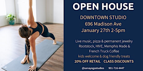 SANA Yoga Downtown  Open House POSTPONED to January 27! primary image