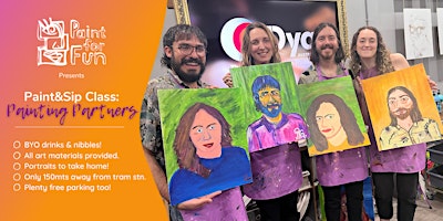 Imagem principal do evento Paint  And Sip: Painting Partners | Melbourne Painting Class