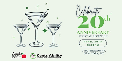 Primaire afbeelding van Cents Ability 20th Anniversary Cocktail Reception
