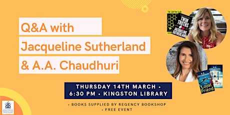 Q&A with  Jacqueline Sutherland & A.A. Chaudhuri primary image