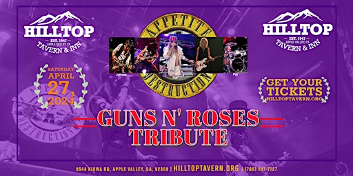 Imagem principal do evento Appetite 4 Destruction - Guns N' Roses Tribute