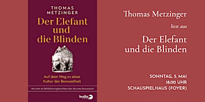 Thomas Metzinger liest aus »Der Elefant und die Blinden«