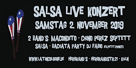 Salsa Live Konzert - 2 Band´s: "Macondito" + "Chino Perez Septett"