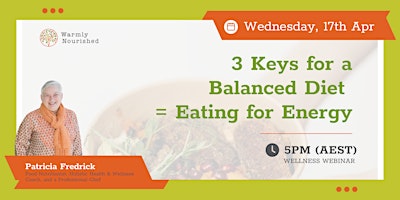 3 Keys for a Balanced Diet = Eating for Energy primary image