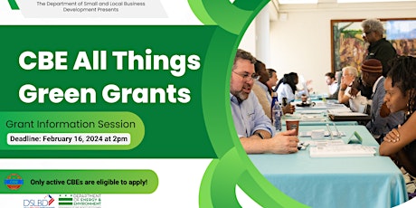 Image principale de FY24 CBE All Things Green Grant Information Session