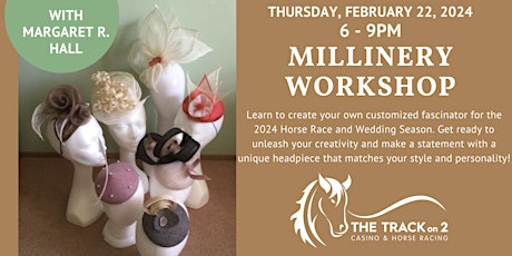 Imagem principal do evento Millinery Workshop - Make a Customized Fascinator for the Horse Races
