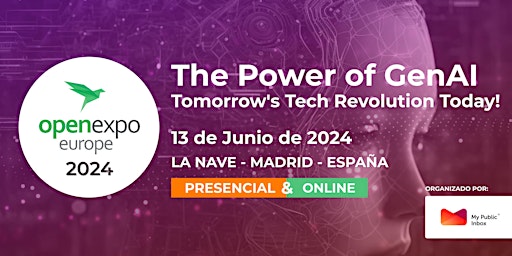 Imagem principal do evento OpenExpo Europe 2024 - The Power of GenAI: Tomorrow's Tech Revolution Today