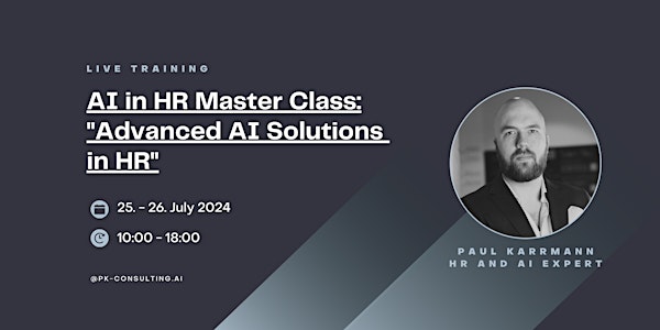 AI in HR Master Class: "Advanced AI Solutions in HR"