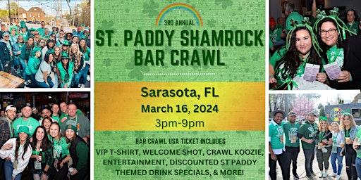 Sarasota St. Patrick's Shamrock Bar Crawl: 3rd Annual primary image