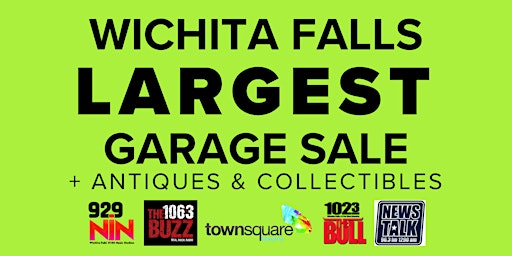 Imagem principal do evento Wichita Falls Largest Garage, Antiques and Collectibles Sale