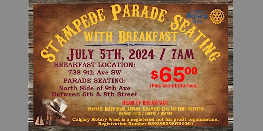 Imagem principal do evento Stampede Parade Seating - with breakfast 2024