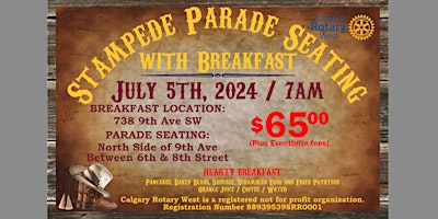 Imagen principal de Stampede Parade Seating - with breakfast 2024