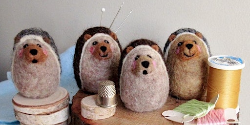 Imagem principal do evento Needle Felted Woolen Hedgehog Pincushions with Erin Carlson