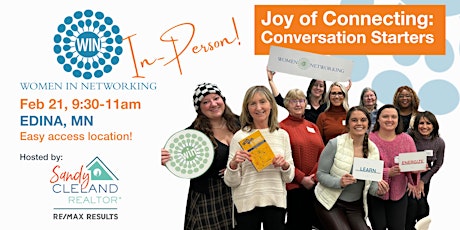 IN-PERSON Edina MN: Conversation Starters - Women in Networking (WIN) primary image
