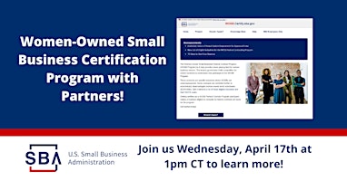 Imagen principal de Women-Owned Small Business Certification Process WED 4/17 at 1pmCT
