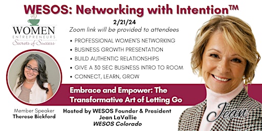 WESOS Colorado: Embrace and Empower: The Transformative Art of Letting Go primary image