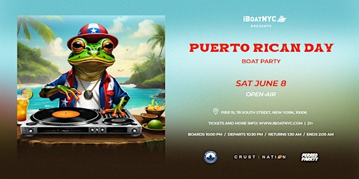 Image principale de PUERTO RICAN DAY Weekend | Latin Boat Party Yacht Cruise NYC
