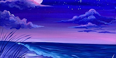 Moody Moonlit Ocean - Paint and Sip by Classpop!™  primärbild