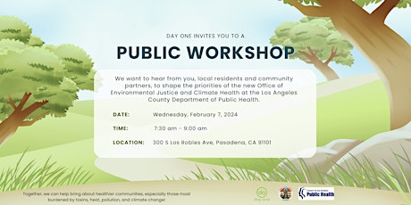 Pasadena Public Workshop: Explore OEJCH 5-Year Strategic Plan! primary image