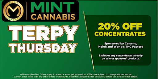 Hauptbild für Terpy Thursday Cannabis Extravaganza!